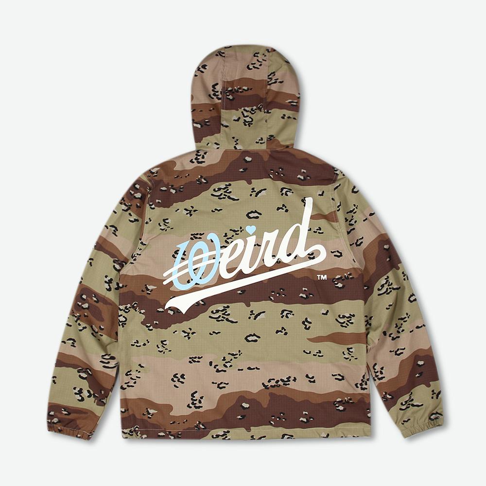 Weirdworld Camouflage Wave Logo Zip-Up Hoodie Desert Camo