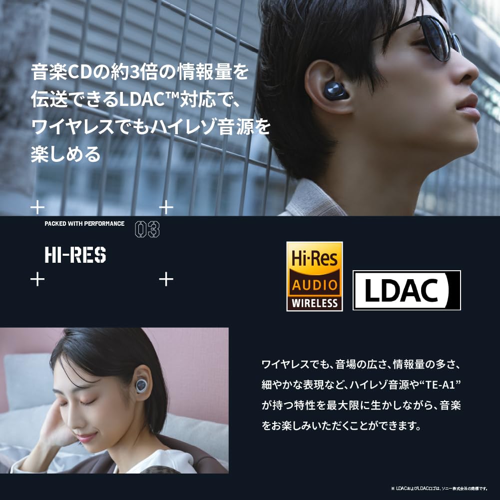 AVIOT High Resolution Compatible Completely Wireless Earphones Bluetooth Up To 70 Hours of Playback Adaptive Noise Canceling 3D Spatial Audio Wireless