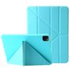 Для iPad Про 11 (2025)/11 (2024) Чехол-подставка Оригами из ПУ кожи+силиконовая накладка с функцией автозасыпания/пробуждения