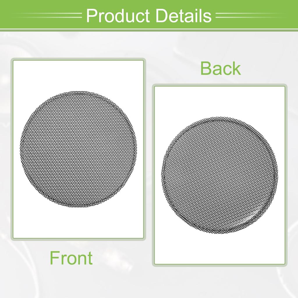 ACROPIX Universal 4.5" Speaker Grille Mesh for Audio Subwoofer 118x124x9mm Frameless Black - 1 Pack