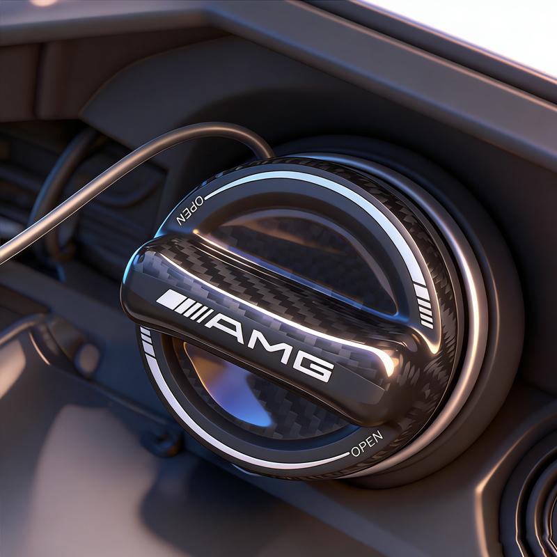 JVC5 Benz Car Carbon Fiber Fuel Tank Cap Trim Accessories For Mercedes Benz AMG W203 W206 W220 W205 W211 W212 W201 W168 W167 W169 GLA