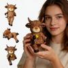 Новая креативная смоляная статуэтка коровы для двора, подвесное украшение, настенное украшение для дома, подвеска-цветочный горшок в виде коровы
