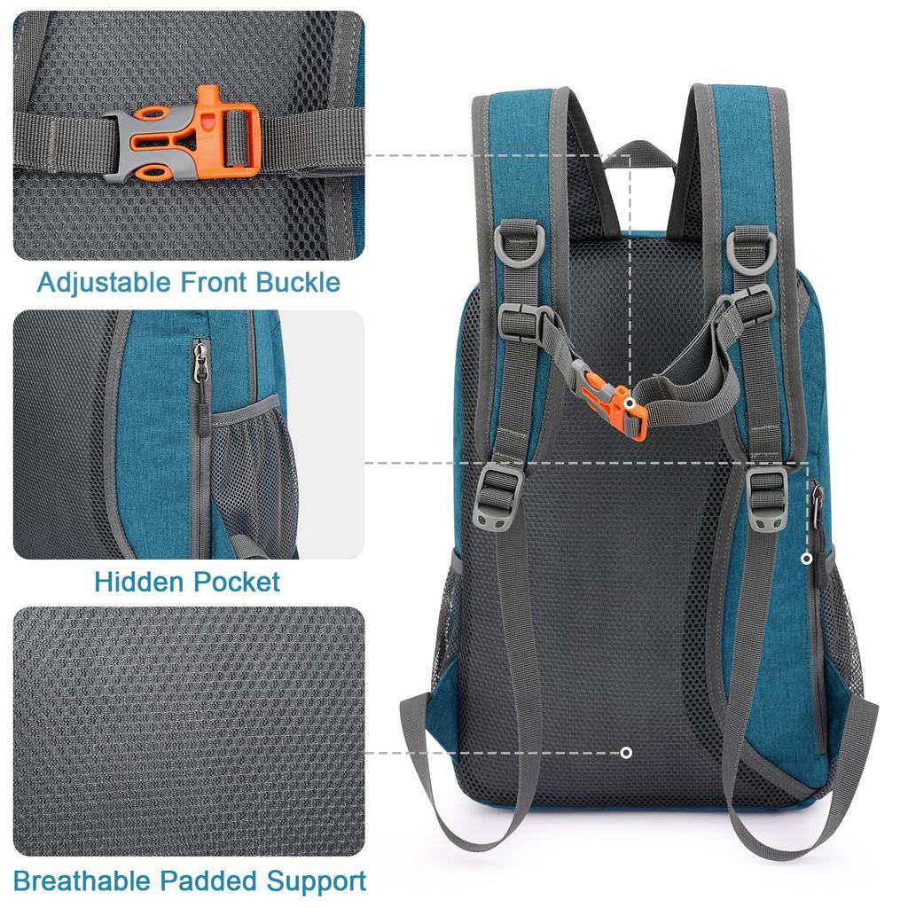 16 RFID для женщин [G4Free] Рюкзак, L, Защита, Компактный, Прочный, Легкий, Водонепроницаемый, Для поездок на работу, Школа, Пеший туризм, Путешествия, На открытом воздухе, Мужчины, (Бирюзовый