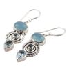 Party Dangle Hook Moonstone Earrings Topaz Ear Stud Peridot Multi-Gemstone