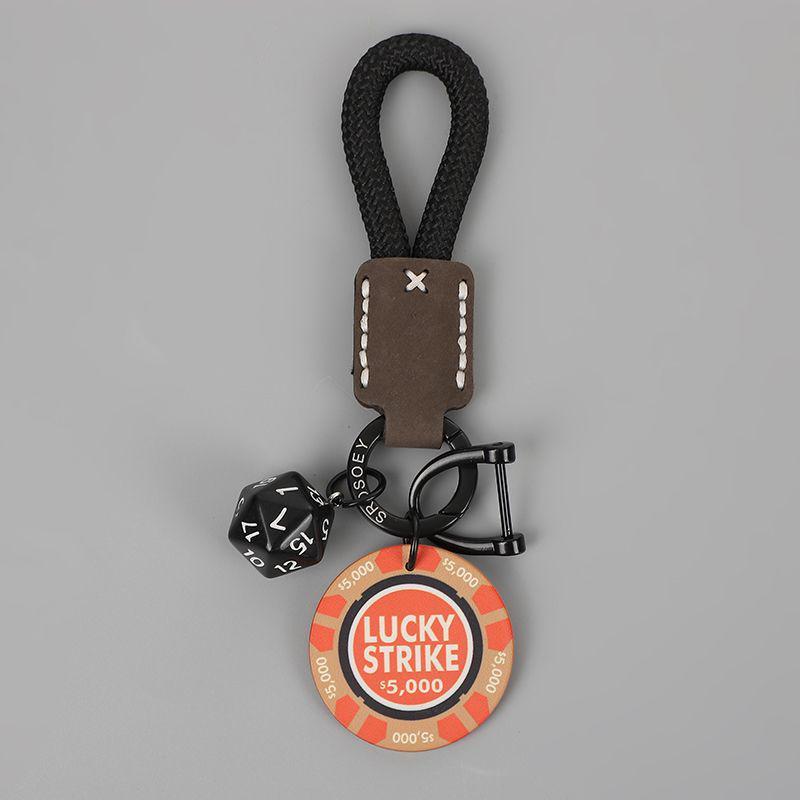 Good Luck Rope Keychain Pendant - Couples Key Ring Charm for Backpack or Bag