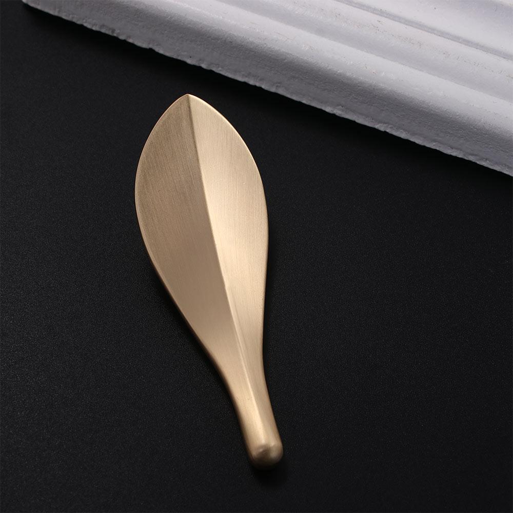 Style Wardrobe Cupboard Closet Leaf Shaped Door Knob Pull handle Furniture Hardware Drawer Handles