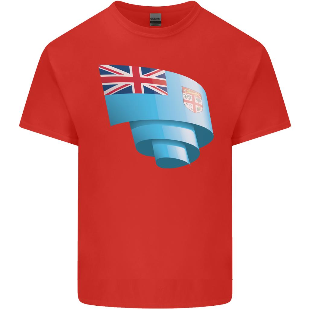 Curled Fiji Flag Fijian Day Football Unisexs Light Cotton TShirt