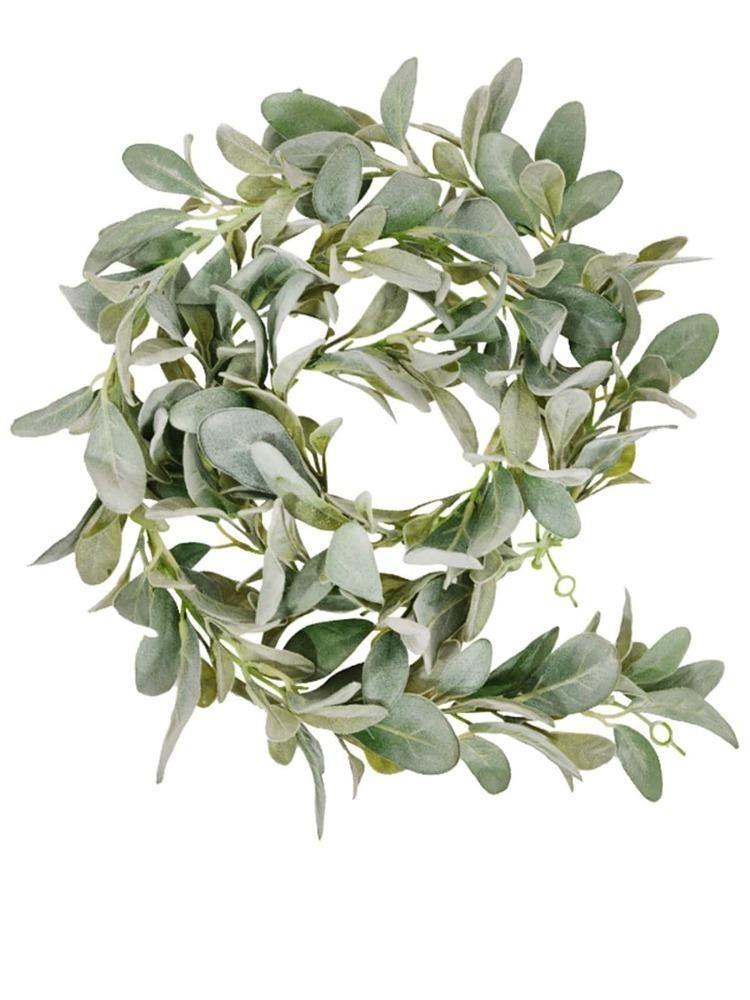 150 см/200 см Искусственные овечьи уши Эвкалиптовые листья Гирлянда Искусственные лозы Гирлянда Искусственная гирлянда для свадьбы Домашняя вечеринка Декор DIY Цветочный