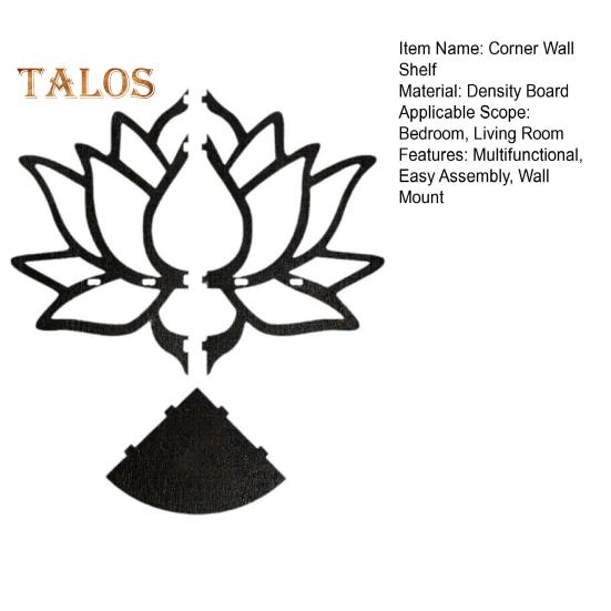 Wooden Wall Corner Shelf Easy Assembly Scented Candles Display Organizer Shelf Boho Aesthetic Wall Mount Floating Corner Shelf for Bedrooms Living