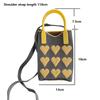 Fashion Heart Knitted Mini Square Handbag for Women Small Mobile Phone Shoulder Bags Girls Cute Outdoor Crossbody Bags