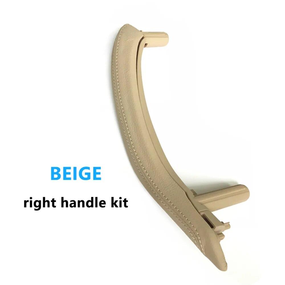 LHD Car Interior Left Right Passenger Door Pull Handle With Outer Leather Cover Trim Replacement For BMW X5 X6 F15 F16 2014-2018