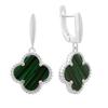 Silver Earrings with Malachite (60002003)