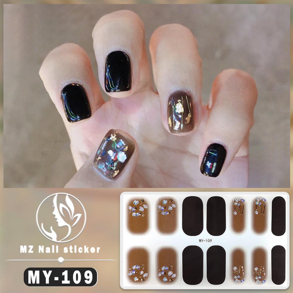 Трехмерная водонепроницаемая гелевая пленка для ногтей без запекания, полная паста, имитация бриллианта, бронзирование, лазерная пленка для ногтей, бумага для ногтей