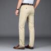 Тонкие мужские повседневные брюки Tencel эластичные повседневные брюки среднего возраста мужские летние повседневные мужские прямые брюки с высокой талией