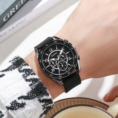 Повседневные модные мужские часы Роскошные силиконовые мужские часы Деловые кварцевые наручные часы Простые мужские часы Relogio Masculino