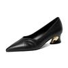 Zapatos De Mujer Women Fashion Pointed Toe Spring Square Heel Shoes for Office Work Lady Classic Career Shoes Ab660