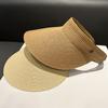 Hat Women's Summer New Empty Top Hat Foldable Sunscreen Sunshade Straw Hat UV Protection Seaside Beach Headless Hat