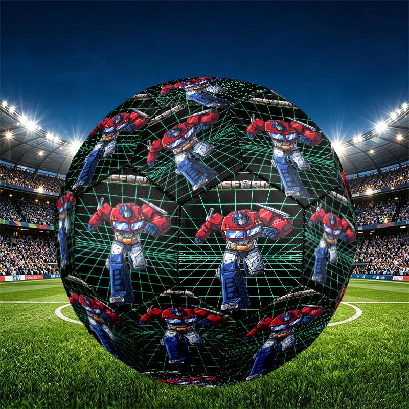Transformers Print Size 5 Soccer Ball, PU Wear Resistant Football for Match Training and Daily Practice, Birthday Gift for Soccer Fans