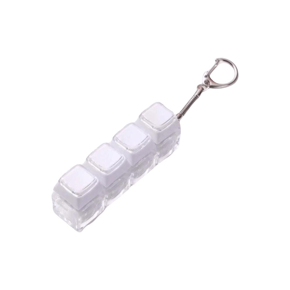 Bag Charms Keyboard Fidget Keychain 4 Keys Button Fidget Clicker Toy Keycap Keychain  Gifts