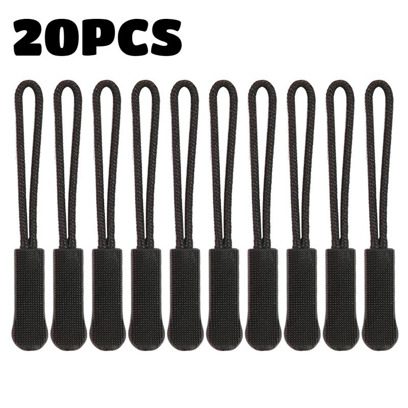 100 шт. Пулер для молнии Черный удлинитель Бирка Замена клипсы Фиксатор сломанной пряжки Вкладка на молнию Сумка для путешествий Чемодан Палатка Рюкзак