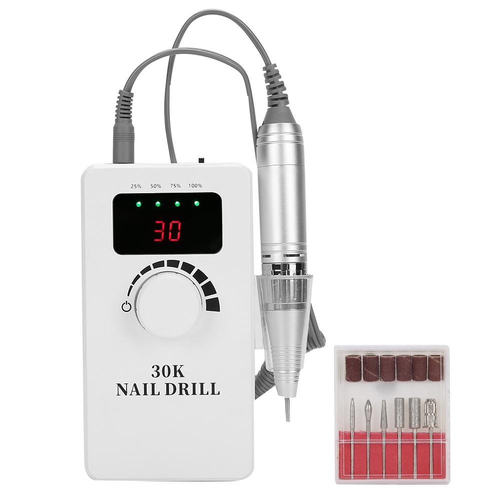 Electric Manicure Machine Set Portable Nail Drill Pen Set Pedicure Gel Polish FileUS Plug 110~240V