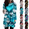 Women's Valentine's Day Love Heart Print Fashion Casual Long Sleeve Round Neck Top