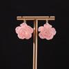 Vacation Rose Flower Earrings Korean Style Women's Jewelry Lovely Flower Stud Earrings  Party