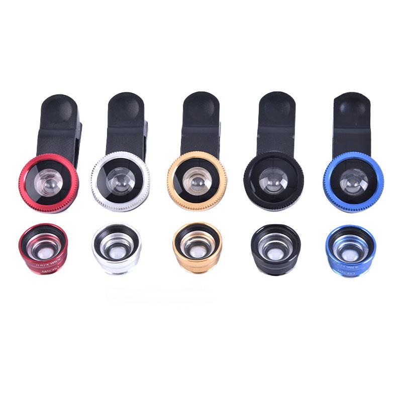 3в1 мобильный телефон «рыбий глаз» + широкоугольный + макрообъектив для универсального сотового телефона