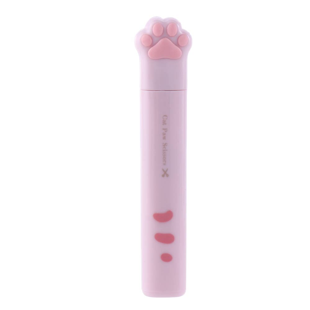 School Supplies Cute Mini Novelty Portable Kawaii Stainless Steel Cat Paw Scissors Hand Scissors Folding Design