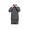 Adidas Solid Color Hooded Zip-Up Long Sleeve Jacket Men Jacket Gray IK7354