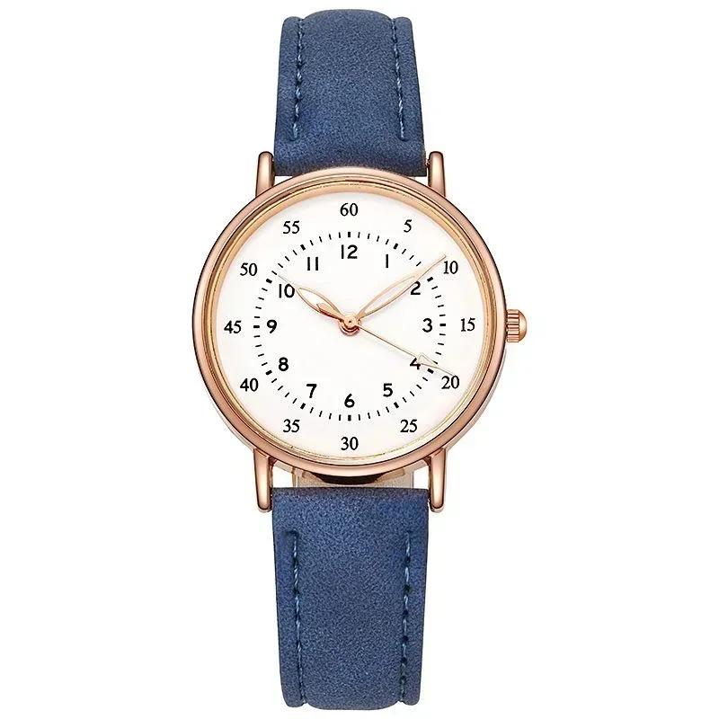 Women's Simple Vintage Watches for Women Dial Wristwatch Leather Strap High Quality Ladies Casual Bracelet Watches