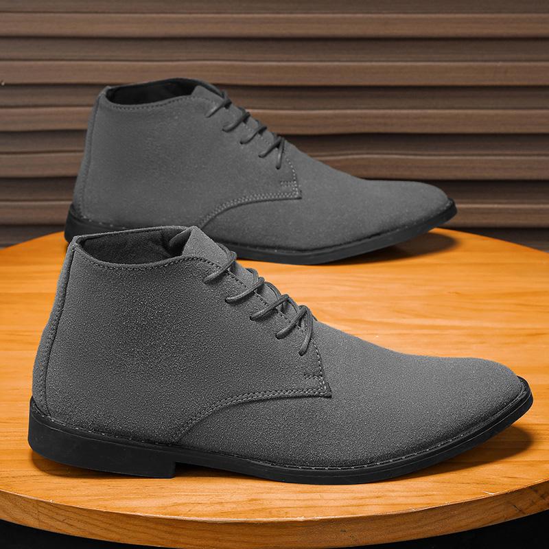 Модные тенденции мужские осенне-весенние ботинки зимние высокие кожаные ботинки в стиле ретро мужские зимние повседневные ботинки для ходьбы