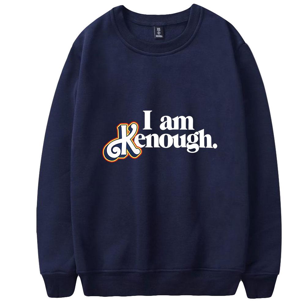 УНИСЕКС Модные толстовки BARBIE I AM KENOUGH с принтом букв, Повседневные спортивные кофты с круглым вырезом для мужчин и женщин, Пуловеры