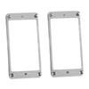 2Pcs Pickup Mounting Ring Metal Double Coil Pickup Mounting Cover Frame Musical Instrument