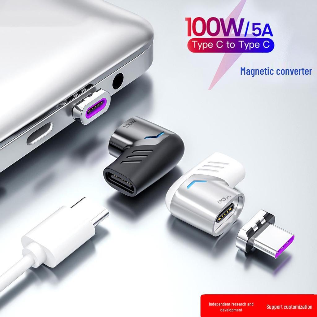 PD100W Magnetic Elbow Adapter: Multifunctional USB-C Converter for MacBook and Laptops