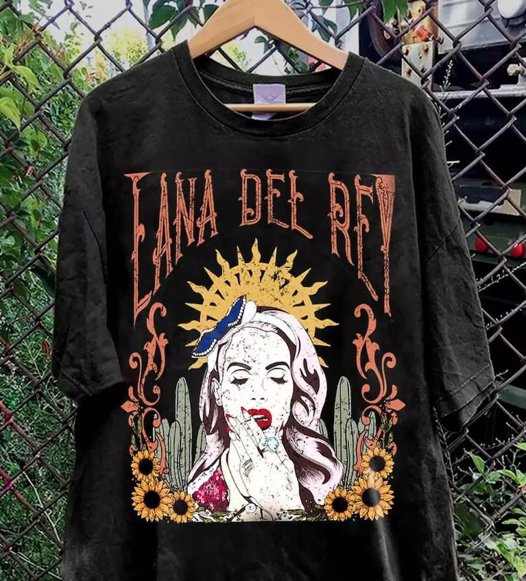 Винтажная футболка Lana Del Rey Рождественская Рождественский Тройник Новый! Футболка Unisex