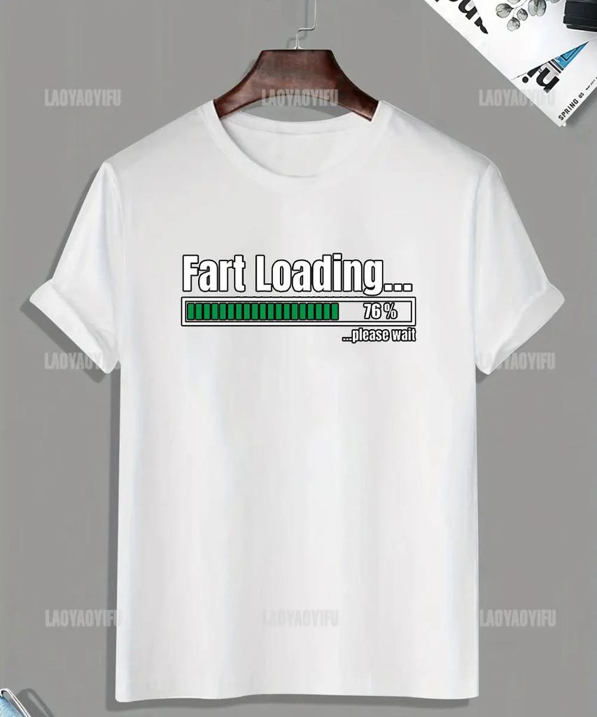 Humor Warning Fart Now Loading Please Stand Back Graphic T-shirt Woman Casual O-neck Loose Tees for Summer Vintage Tops