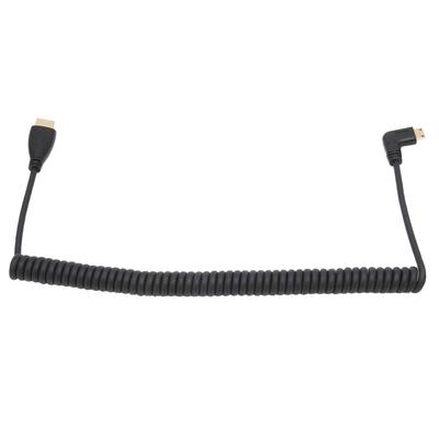Кабель-удлинитель HDMI «папа-папа» A-C под углом 90 градусов, спиральный, для компьютера, телевизора, PS4