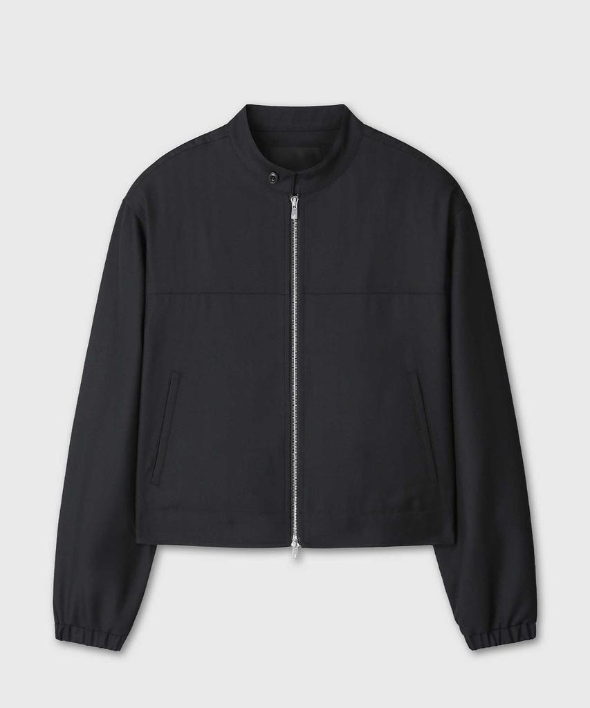Vern Structured Herringbone Driver Jacket (Black)