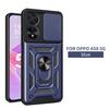 Чехол для OPPO A58 Чехол для OPPO A78 OPPO A98 A38 A18 58 4G 5G Магнитное кольцо-держатель Бронированный чехол для телефона Защита сдвижной камеры Задняя крышка
