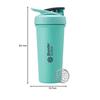 BlenderBottle Strada Stainless Steel Sleek Stainless Steel 25oz (740ml) Seafoam Blender Shaker Bottle [Officially Imported] BBSTSS25 SF