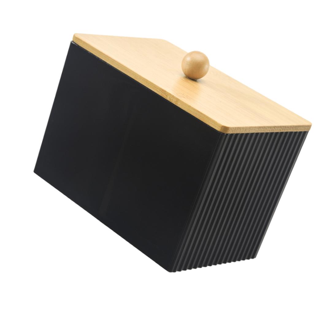 Многоцелевая ванна с деревянной крышкой для ватных палочек, зубных нитей, ватных дисков и модных аксессуаров для волос