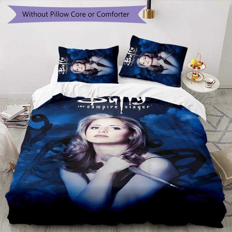 Buffy 3pcs Bedding Set Duvet Cover Closure Includes 1 Duvet Cover & 2 Pillowcases for All Seasons Bedroom Home Dorm Decor