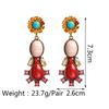 Vintage Teardrop Unusual Holiday Pendant Statement Jewelry Luxury Quality Ear Accessories Trendy Dangle Earrings For Women Gift