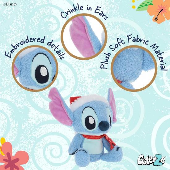 Kids Preferred Disney Baby Lilo & Stitch Holiday Cuteeze Stitch Stuffed Animal Plush, Soft Plushie Gifts for Baby and Toddler Boys and Girls - 15