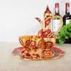 1 компл., набор старинных ретро-рельефных дворцовых духов, набор винных горшков, набор чашек из сплава для водки, свадебные украшения, коллекция подарков