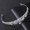 Fashion Zircon Bridal Tiara Headpiece Silver Color Crystal Wedding Crown Hair Accessories Women Birthday Party Rhinestone Crowns