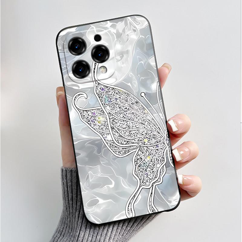 Печатный чехол для телефона DooGee N55/N55 Plus/N55 Pro Funda Capa Мягкий силикон Черный корпус Чехол Милый цветок Мультяшный корпус Coque