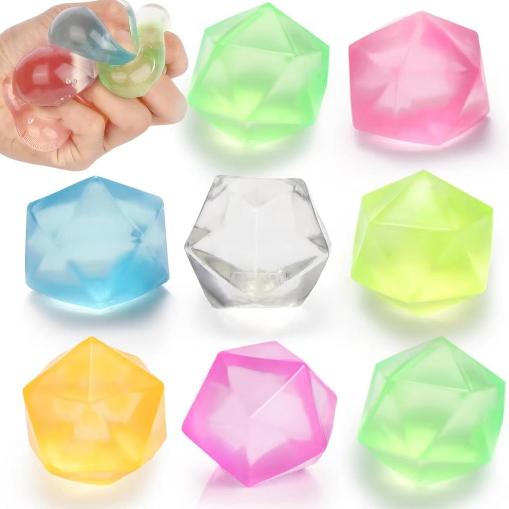 4 размера Сжималки-игрушки для снятия стресса "Кубики льда" - Мягкие сенсорные игрушки для тревожности и fidgeting - Подарочки на вечеринку для детей и взрослых