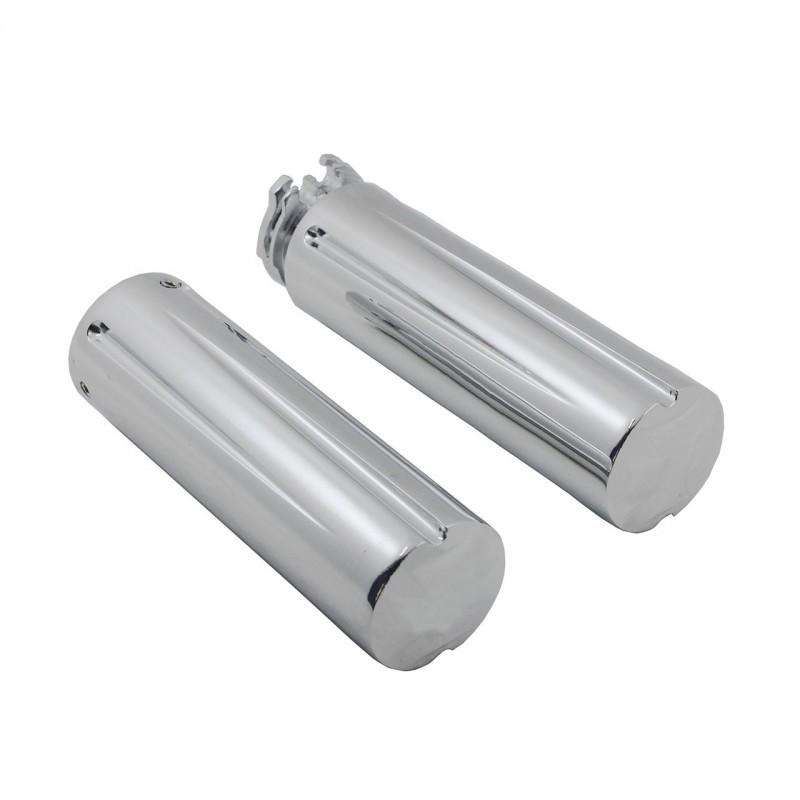 Universal Motorcycle Brake Lever Handle Grip Cover Harley Yamaha Honda Flat Bar With Chrome Finish